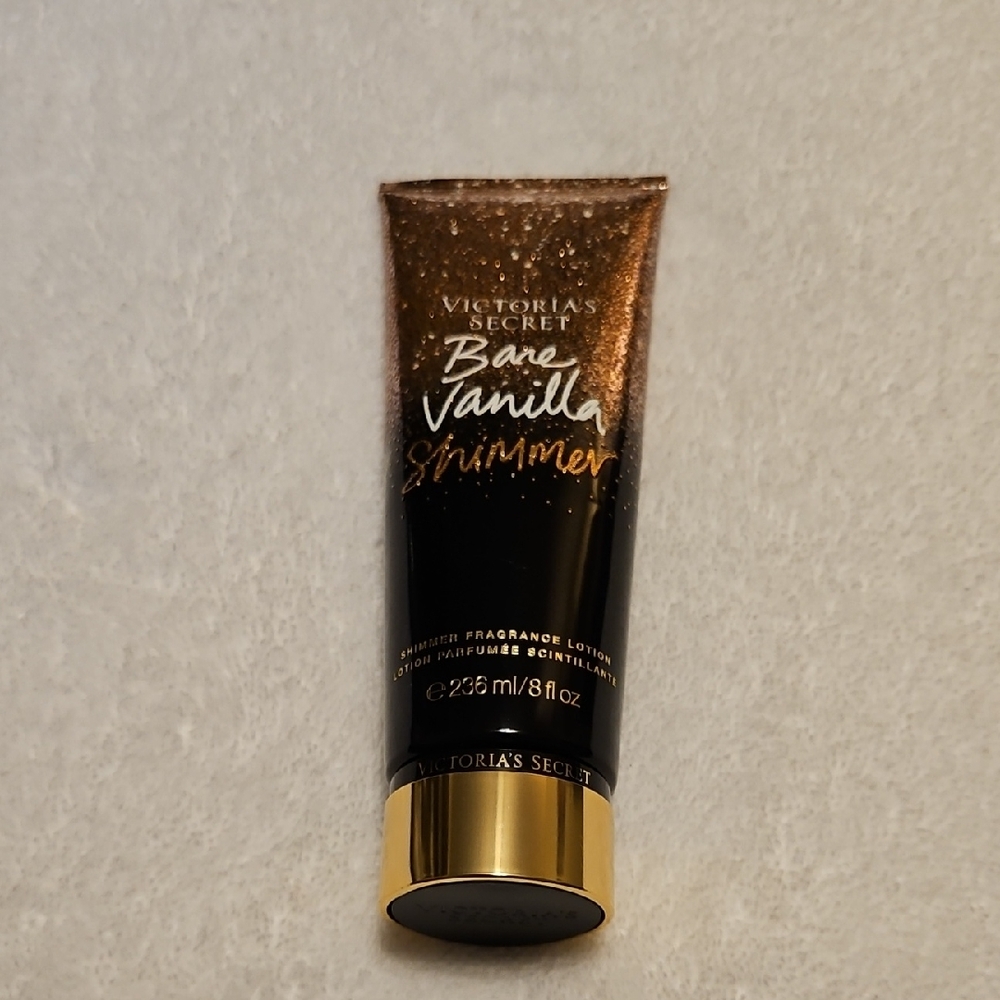 Victoria's Secret Bare Vanilla Shimmer Lotion - Black and Gold